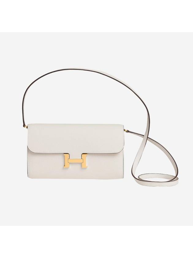 에르메스 콘스탄스 롱 투 고 지갑 앱송   골드 하드웨어 그리 페일