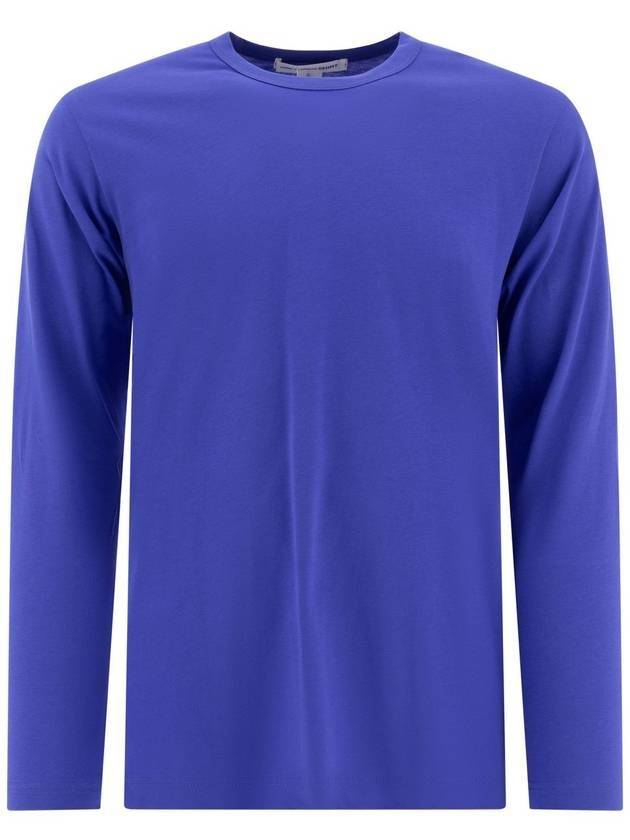 꼼데가르송 코튼 긴팔 티셔츠 블루