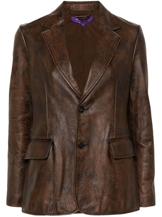 Ralph Lauren `Tomasso` Leather Blazer