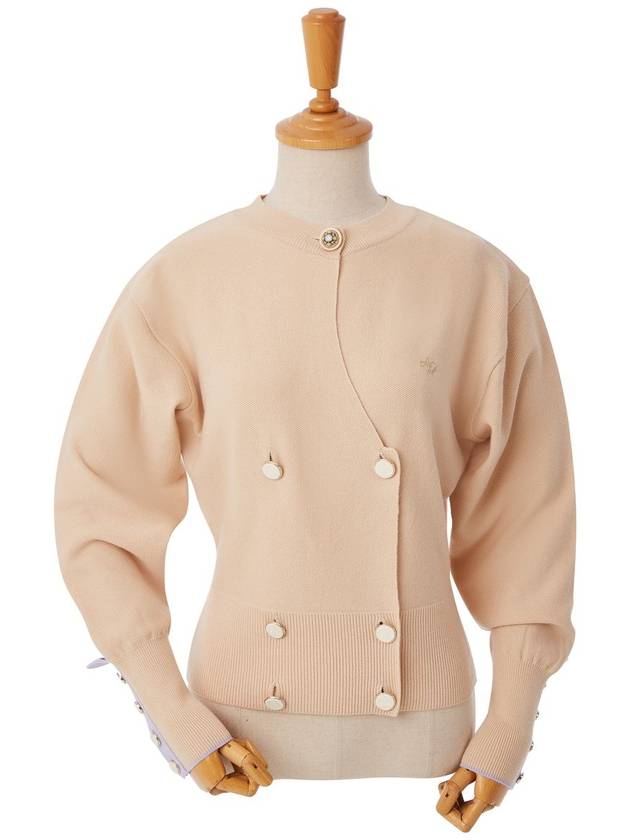 DOUBLE CLOSURE CARDIGAN_CREAM