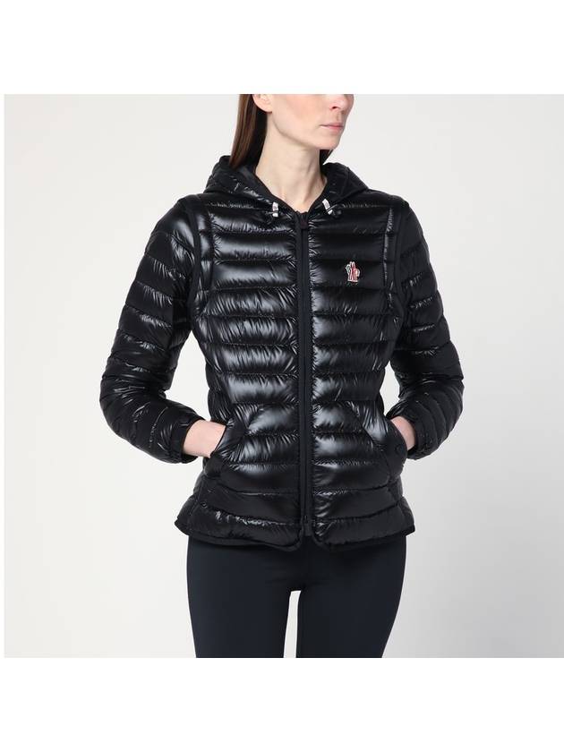 Moncler Grenoble Karura transformable shiny black puffer jacket