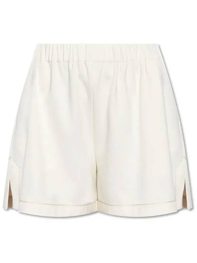 이론 장식 스티치 하이웨이스트 반바지 O06262030_C05