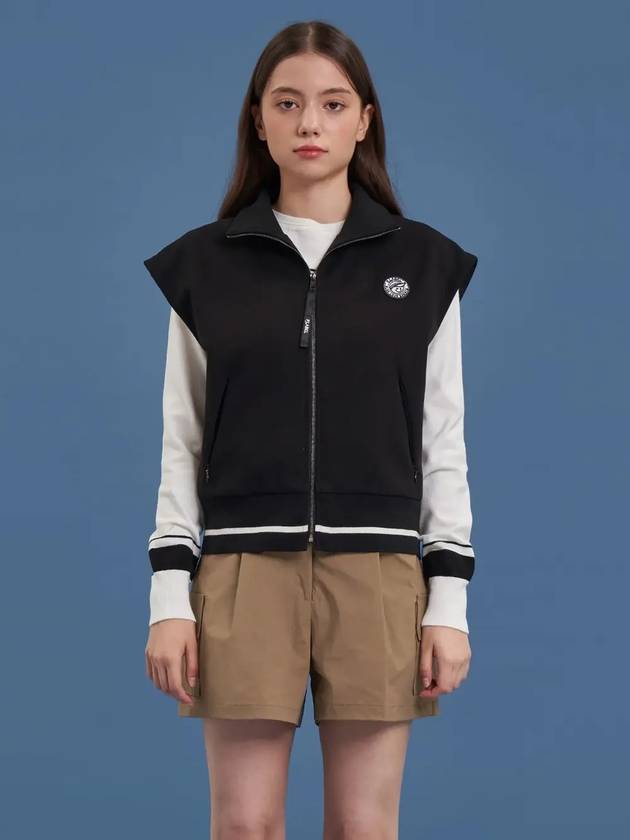 P_LABEL 와펜 베스트 점퍼 MW3AV001