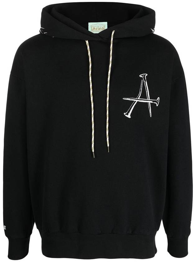 Aries Graphic print drawstring hoodie
