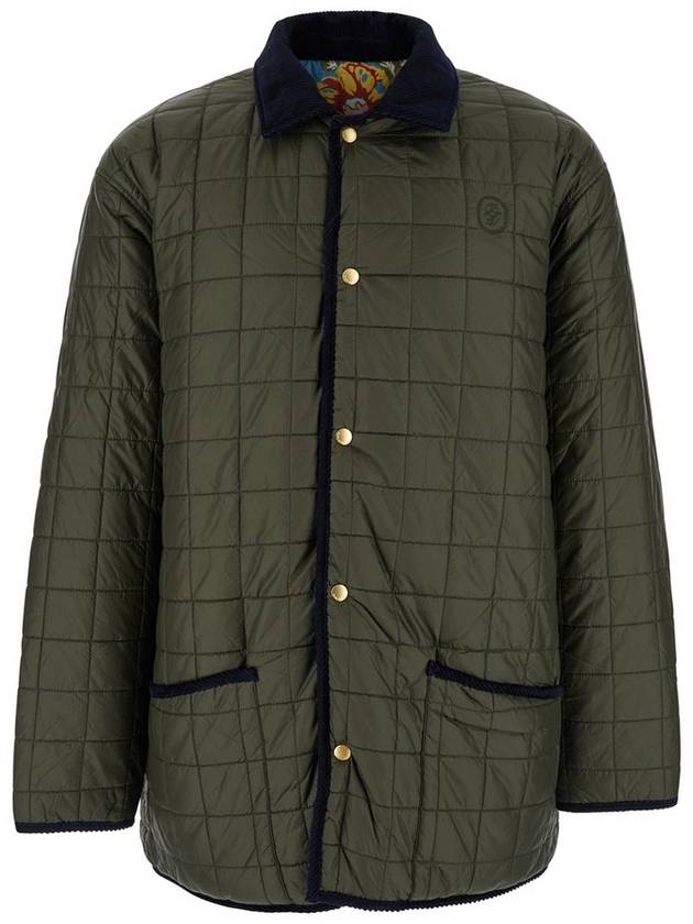 퍼니 미스터 싱글 브레스티드 퀼팅 코트