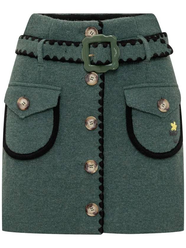 코르미오 헬가 3.0 벨티드 니트 미니스커트 HELGA30_GREEN