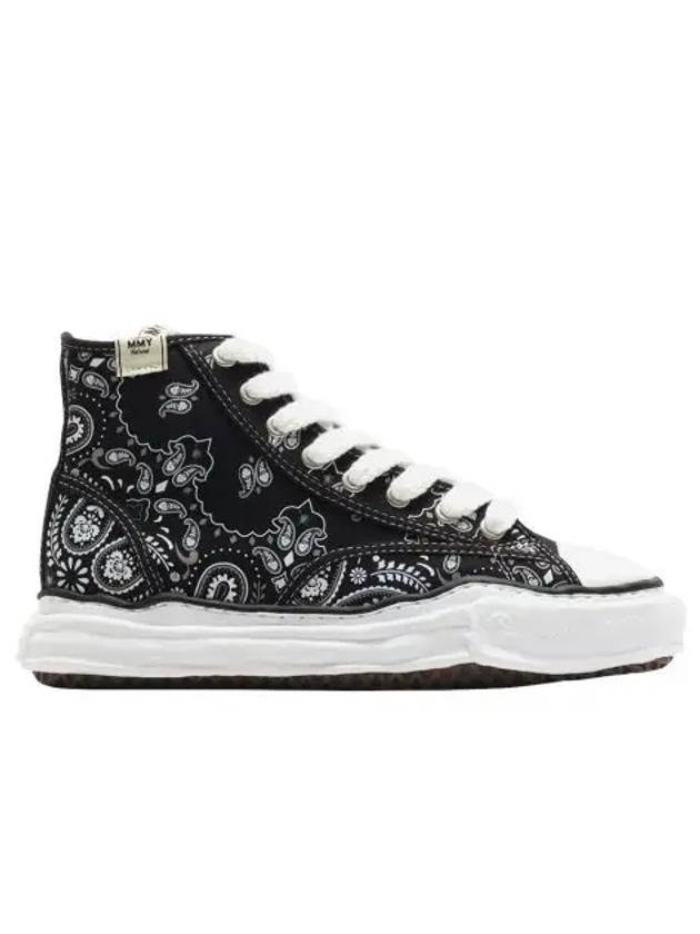 메종 미하라 야스히로 피터슨 OG 솔 캔버스 반다나 하이탑 스니커즈 블랙 Maison Mihara Yasuhiro Peterson OG Sole Canvas Bandana High top Sneakers Black