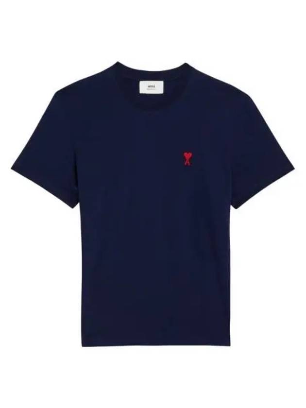 아미 스몰 하트 로고 티셔츠 노틱 블루 AMI de Coeur T Shirt Nautic Blue