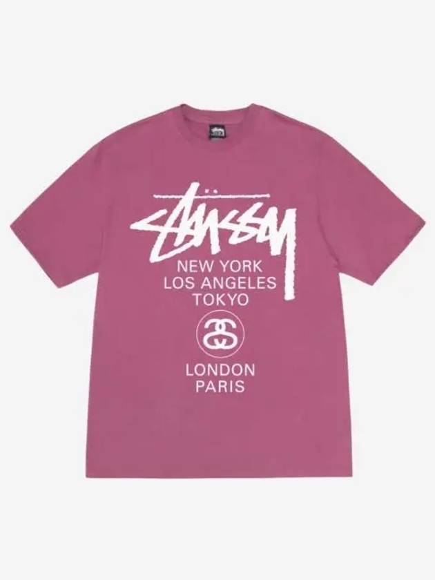 스투시 월드투어 티셔츠 베리 2024 Stussy World Tour T Shirt Berry 2024