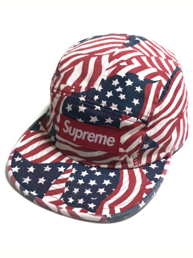 슈프림 워시드 치노 트윌 캠프캡 성조기 20SS Supreme Washed Chino Twill Camp Cap