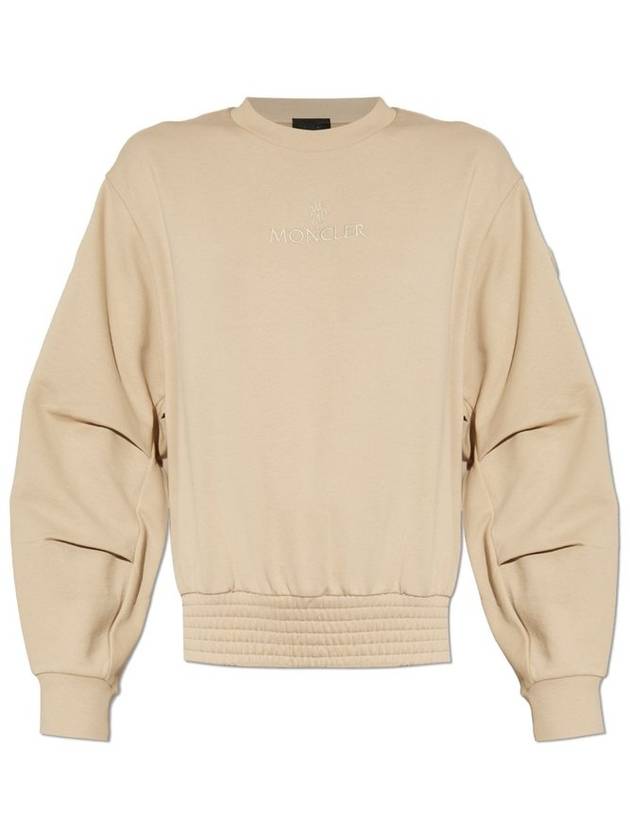 Moncler 로고 자수 크루넥 스웨트셔츠