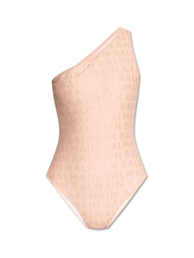 Balmain 로고 장식 원피스 수영복