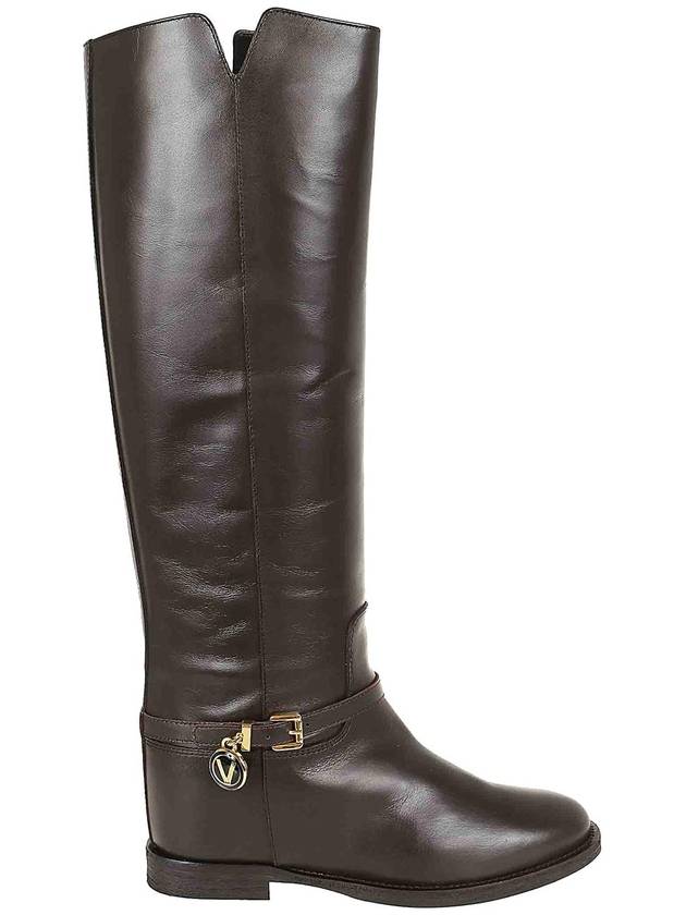 Via Roma 15 Knee boot in smooth leather