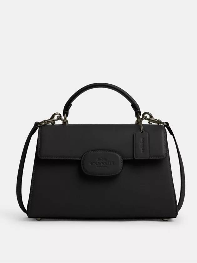 코치 일라이자 탑 핸들 크로스백 Gunmetal Black