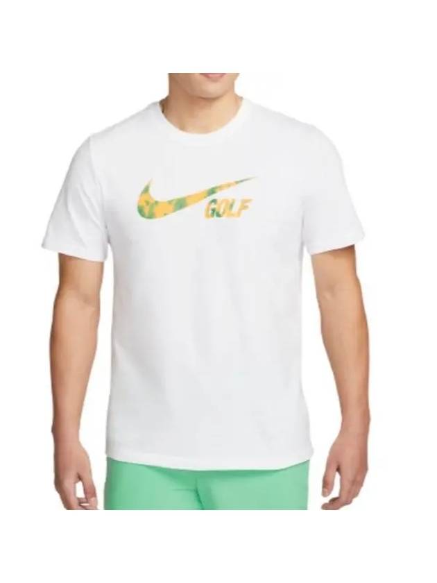 나이키 남성 골프 스우시 반팔 티셔츠 화이트