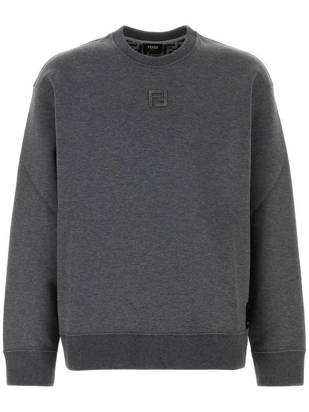 펜디 코튼 크루넥 맨투맨 그레이