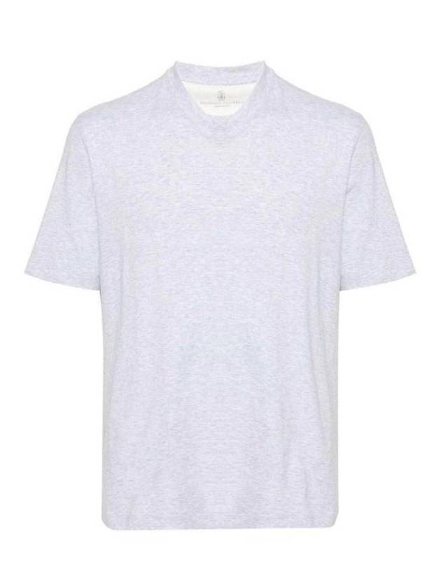 24FW 브루넬로 쿠치넬리 반팔 티셔츠 M0B131344C8080 Light Grey