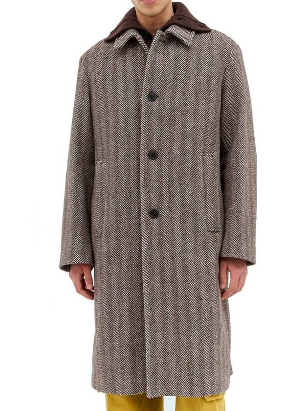 Dries Van Noten Rank 헤링본 코트