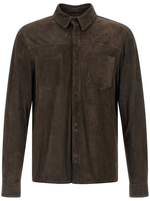 GIORGIO BRATO 스웨이드 셔츠 GU25S9812CMSOARDESIA