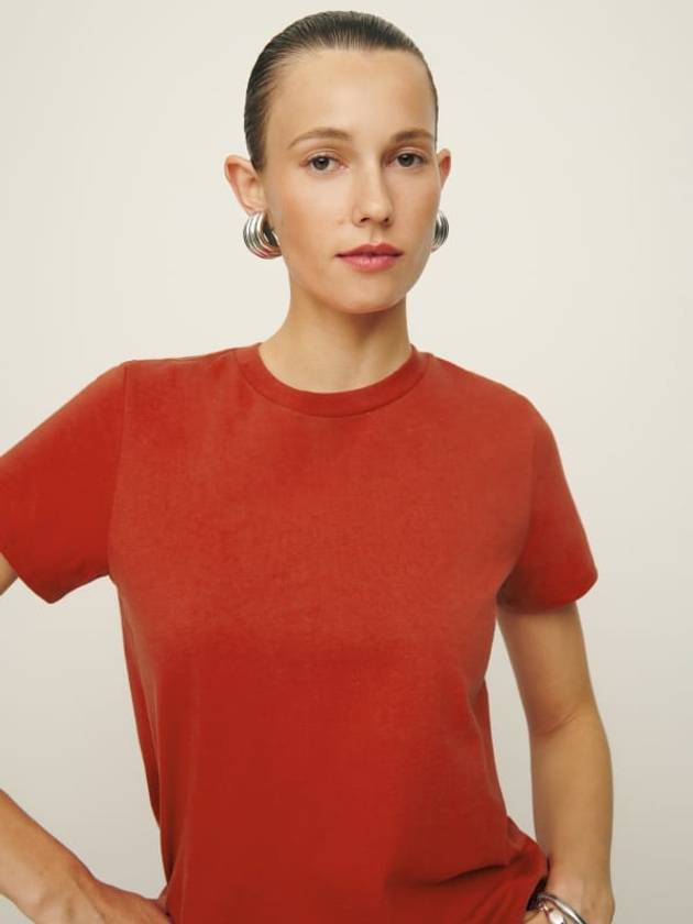 REFORMATION 리포메이션 클래식 라운드넥 티셔츠