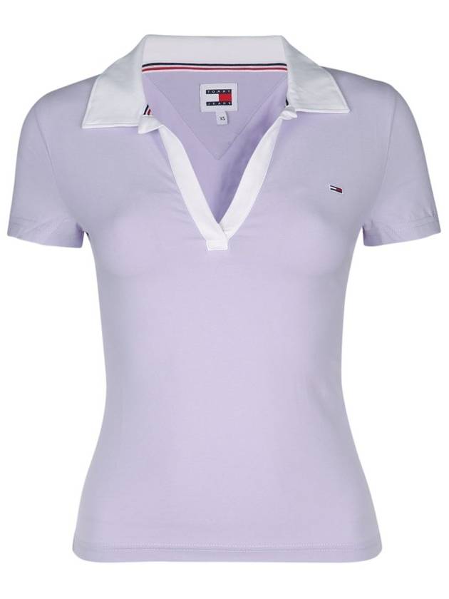 Tommy Jeans V넥 반팔 폴로 셔츠