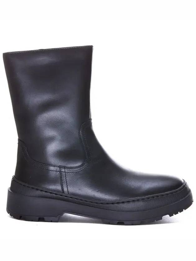 캠퍼 브루투스 레더 앵클 부츠 블랙