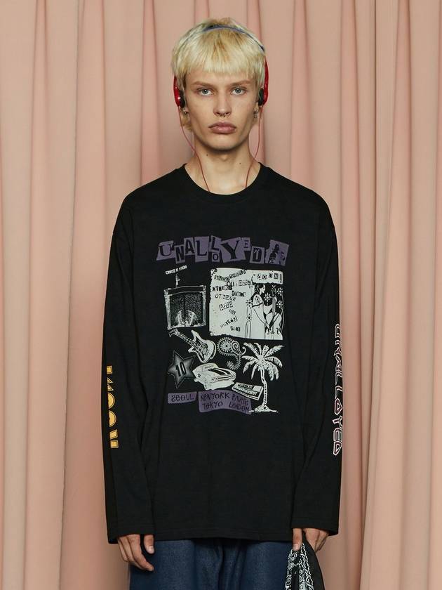 어널로이드 밴드 긴팔 티셔츠 블랙