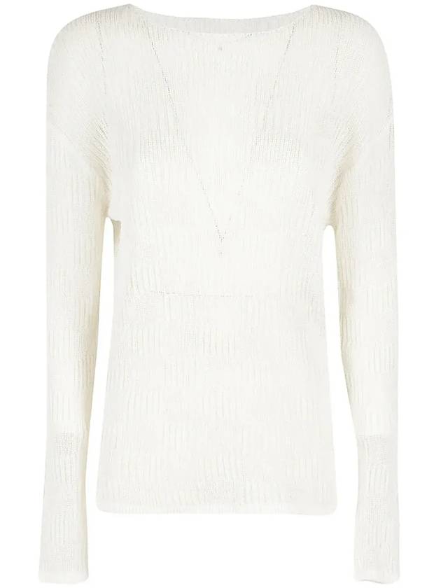 로우 클래식 골지 긴팔 탑 LCSS23TO17403102092_0377BIANCO