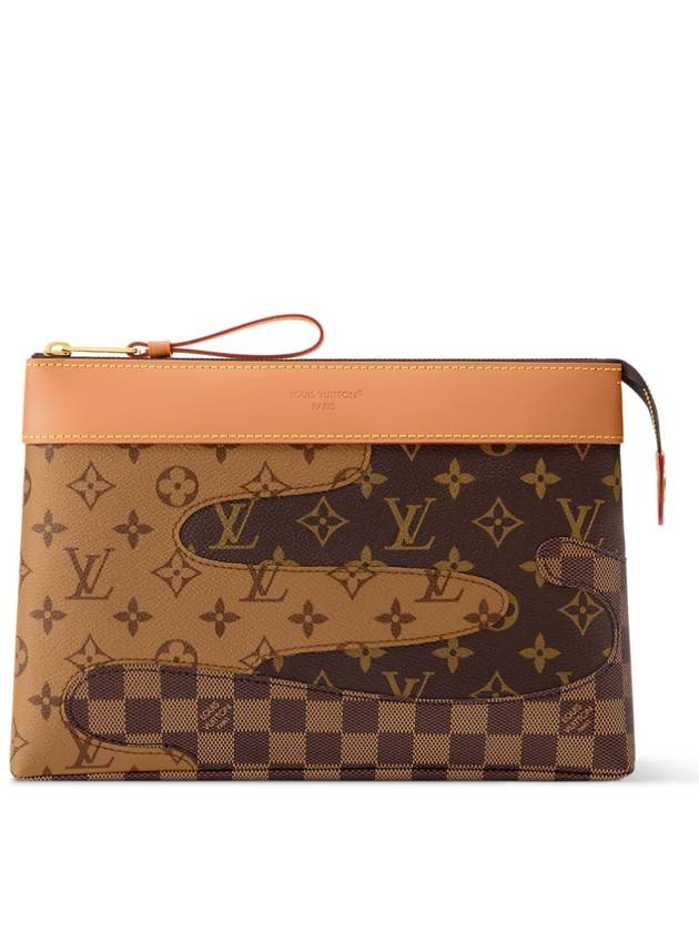 25FW 루이비통 남성 로고 포쉐트 보야주 수플 기타 캔버스 클러치 백 M26015