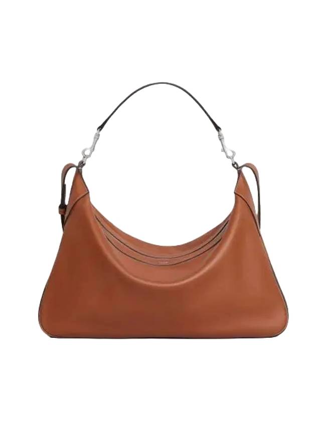 셀린느 라지 스트랩 로미 사푸루 카프스킨 숄더 백 브라운