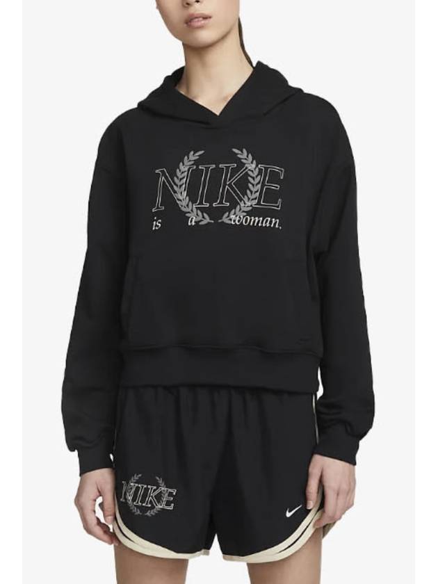 나이키 크롭 후드 맨투맨 DX0176 010 블랙 WOMENS XL 아시안핏