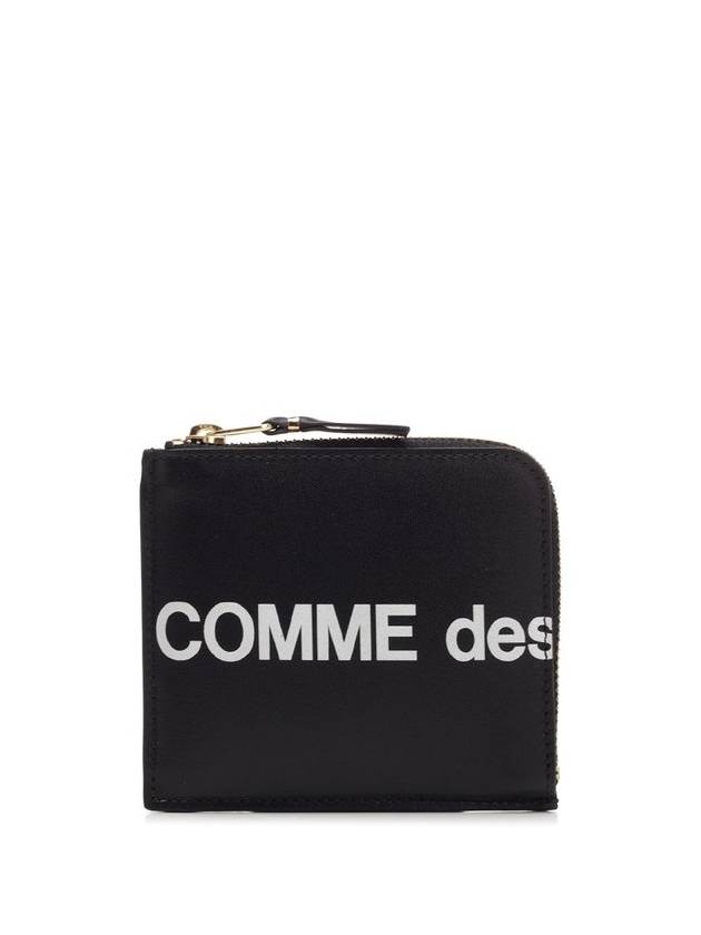 Comme des Garcons 지갑 로고 프린트 지퍼 지갑