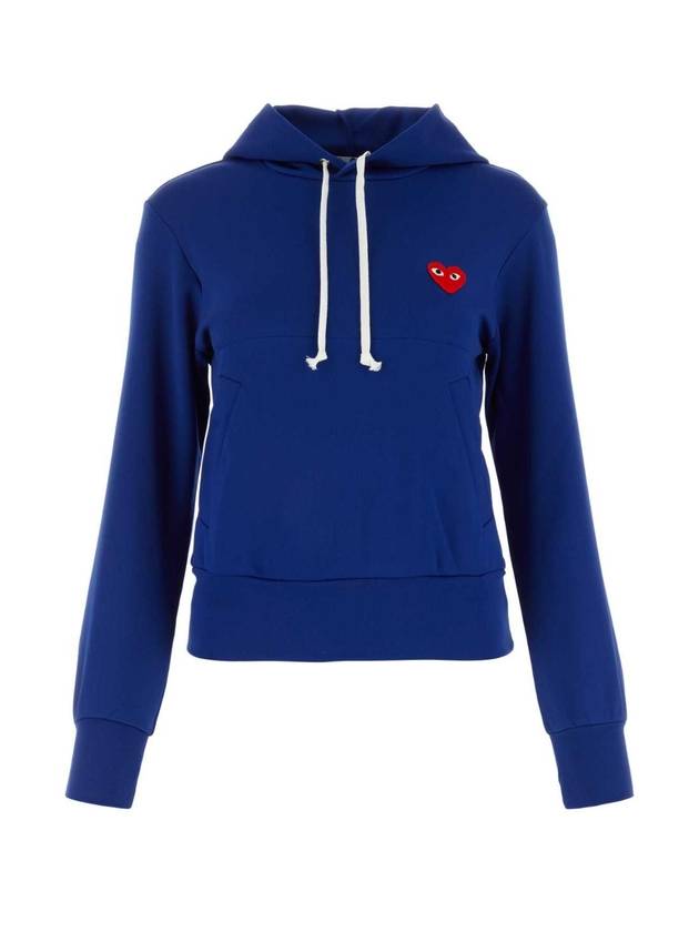 꼼데가르송플레이 Electric blue polyester sweatshirt P1T173 NAVY