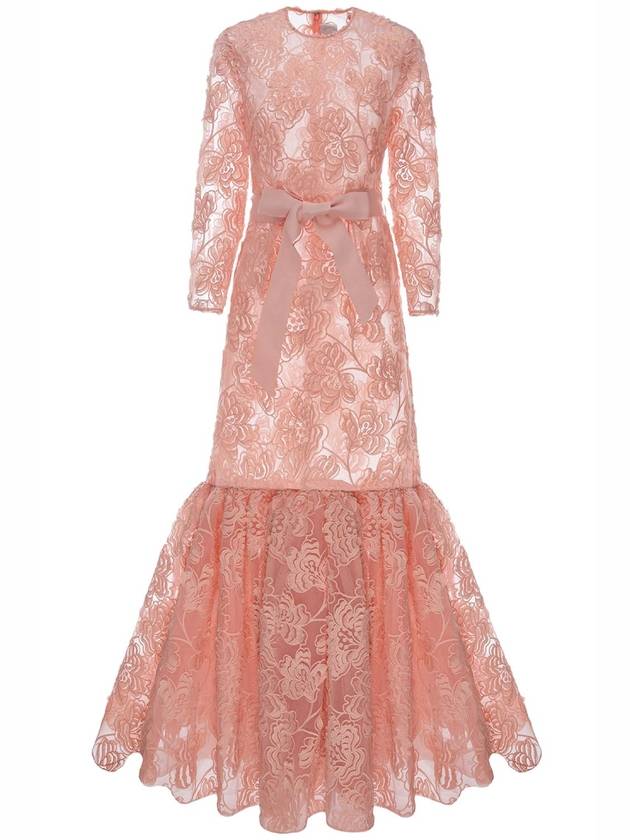 LORELEI GOWN PINK EMBROIDERED TULLE