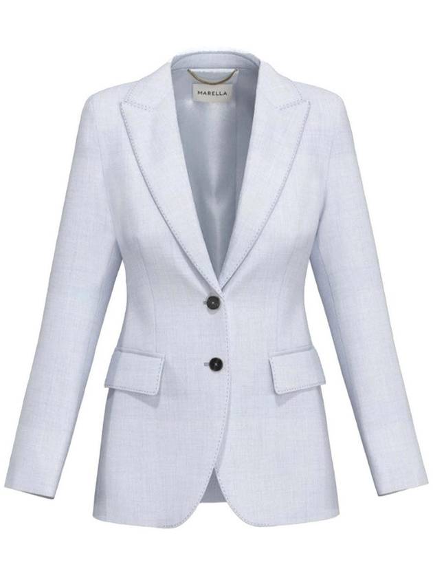 Marella Single-breasted light blue jacket