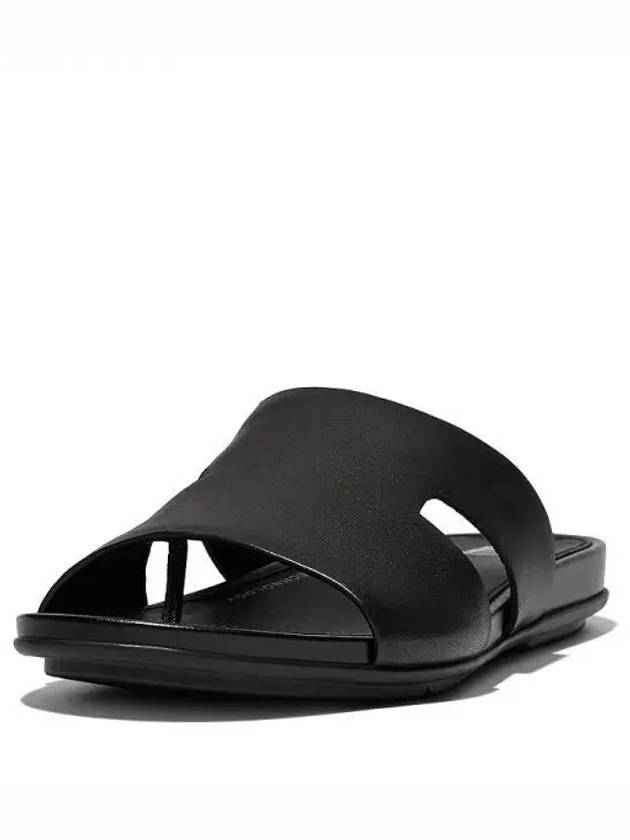 4166064 FitFlop Gracie Leather H Bar Slides with Toe Post