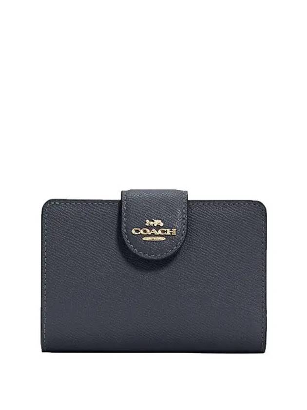 코치 크로스그레인 미디엄 코너 지퍼 월렛 6390 IMMID