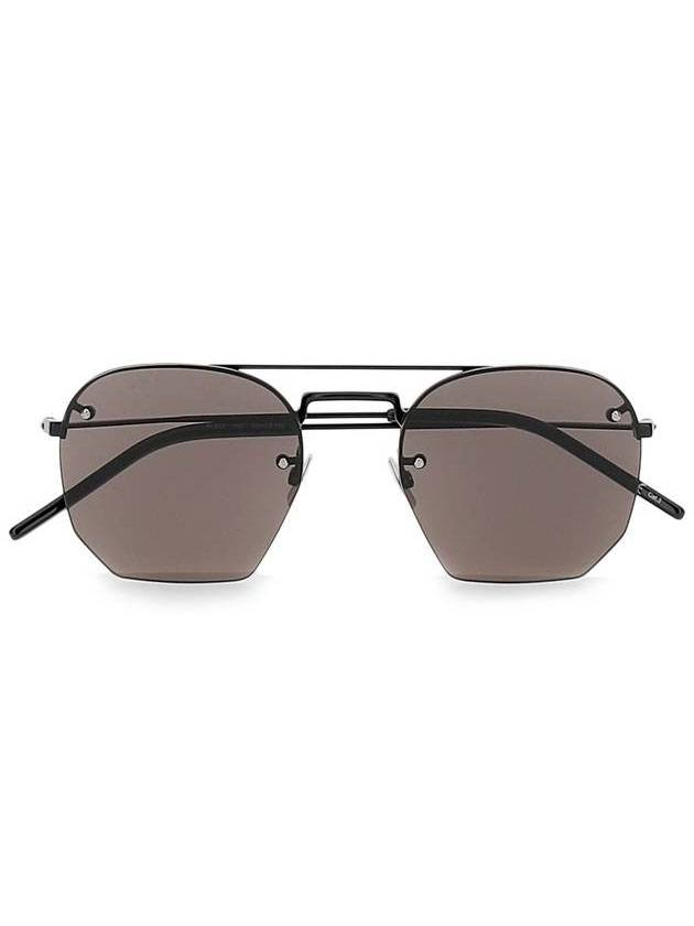 생로랑 SL 422 하프림 더블브릿지 선글라스 블랙