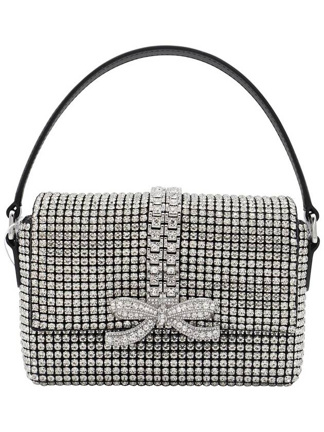 Self Portrait Silver Rhinestone Chainmail Micro Bag