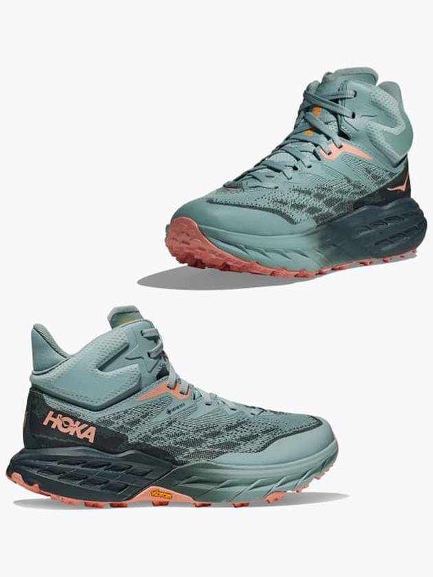 호카 오네오네 여성 스피드고트 5 미드 GTX 러닝화 트레일 등산화 운동화 Agave