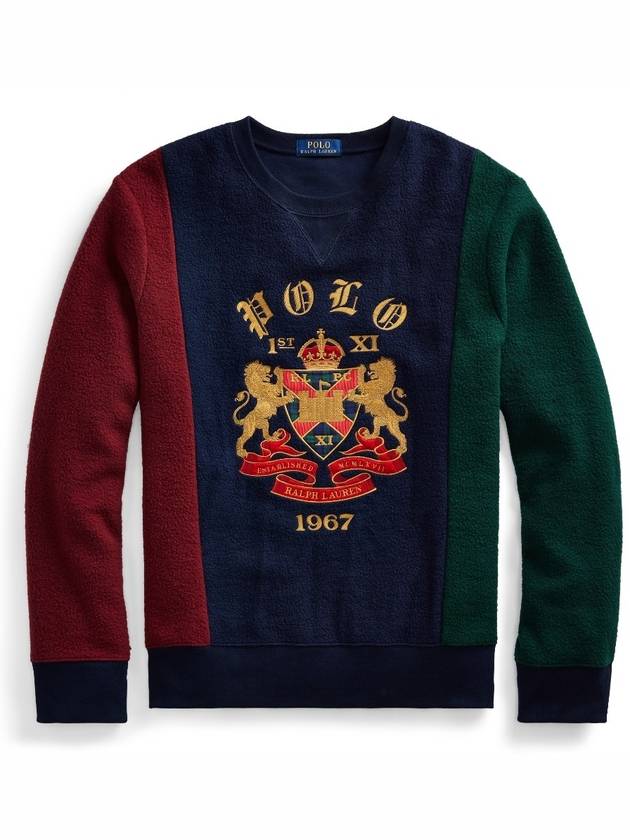 폴로 랄프로렌 금장자수 Crest Fleece 플리스 스웨터
