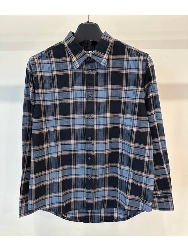 디젤 체크 셔츠 A08537 0TFAJ 네이비 MENS 46