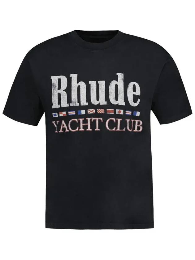 루드 플래그 그래픽 티셔츠 RHSS24TT10012610_VTGBLACK0610