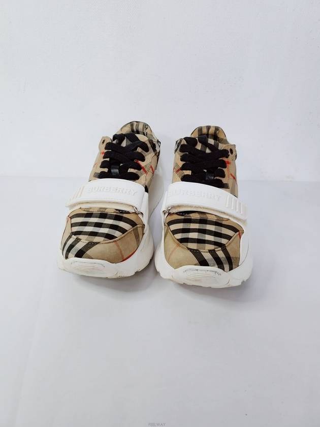 [중고명품 DHLUX] 버버리 빈티지 체크무늬 여성 스니커즈 36/230