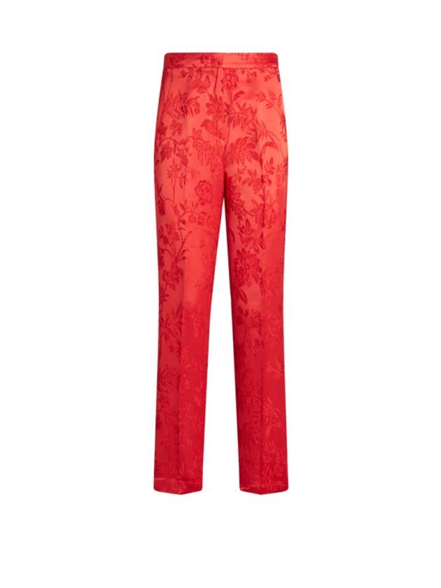 Etro Jacquard Brocade Cigarette Trousers Woman