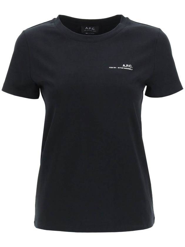 아페쎄 아이템 로고 크루넥 반팔 티셔츠 블랙