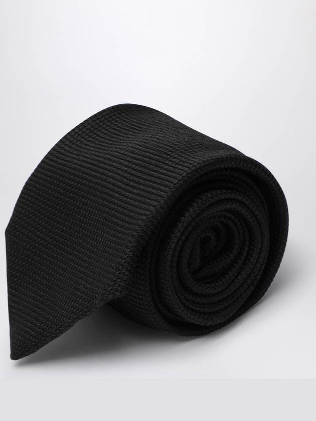Destin Black silk tie