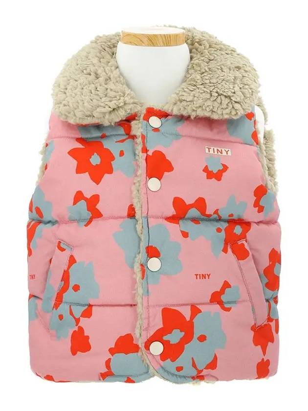타이니코튼 패딩 AW24 304 P17 플라워 패디드 키즈패딩조끼