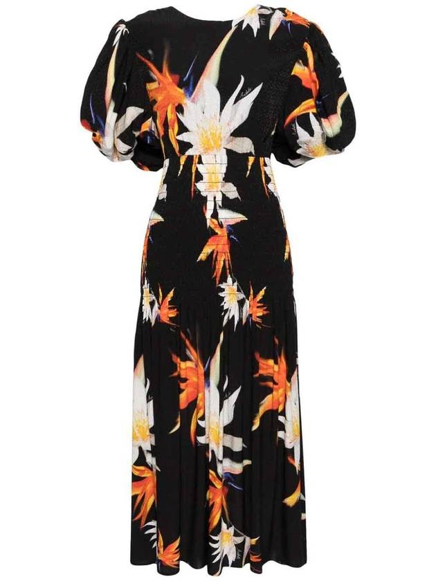 Rotate Birger Christensen Print Puff Sleeve Dress