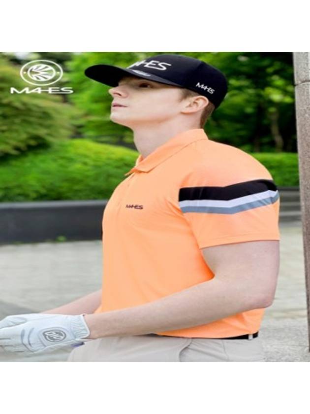 23FW 마헤스 로고 남성 반팔 티셔츠 오렌지 MEN GS50458 ORANGE